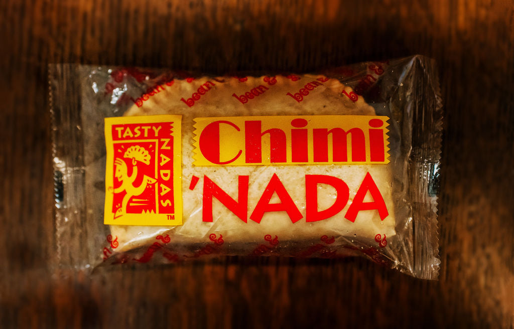Packaged Chimi 'Nada snack, showing the product name and the brand logo on the front.